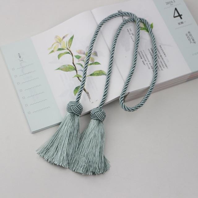 Prendedor de Cortina Tassel - 2 Peças Prendedor de Cortina Tassel Artificio Lar Azul Claro