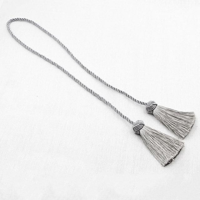 Prendedor de Cortina Tassel - 2 Peças Prendedor de Cortina Tassel Artificio Lar Prateado