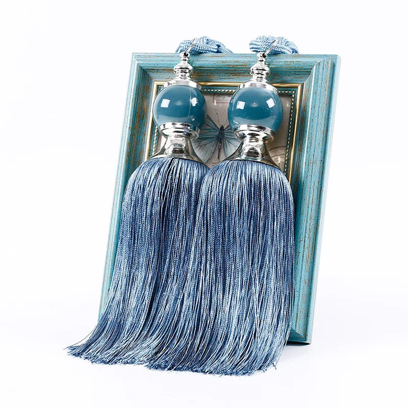 Prendedor de Cortinas Marrocos - 2 peças Artificio Lar Azul Pavão