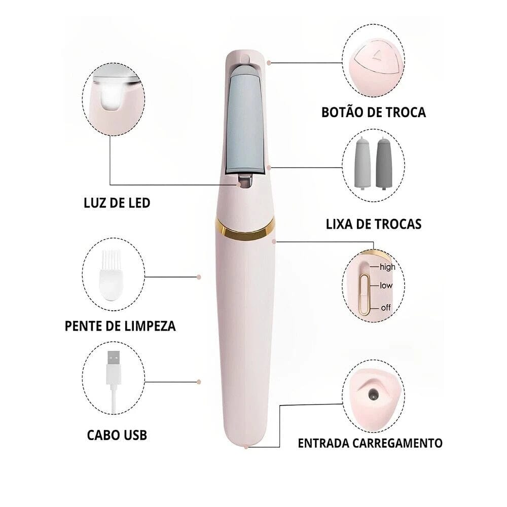 Removedor de Calos Portatil Clean Broove Removedor de calos Artificio Lar