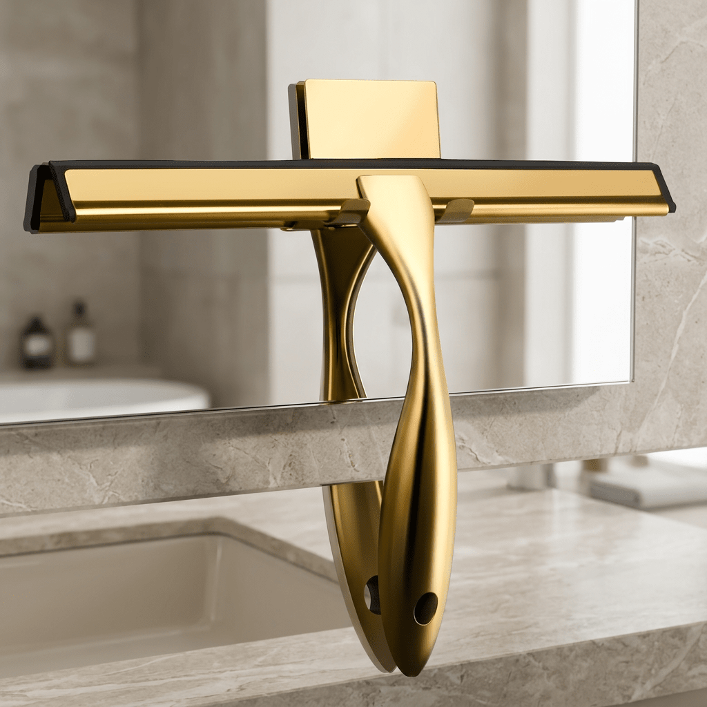 Rodo Limpa Vidros CleanGold Bathroom Suites Artificio Lar Dourado 25cm