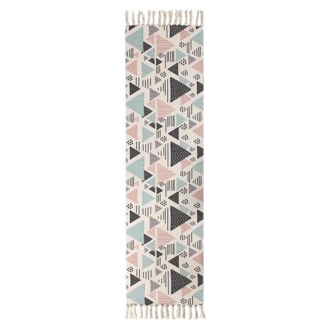 Tapetes Boho Chic Sala - T1 Artificio Lar 60x130cm triangulos 4