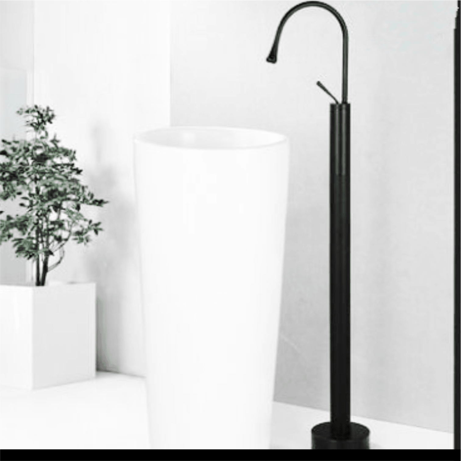 Torneira Banheiro de Piso Luxury Torneira Online Black