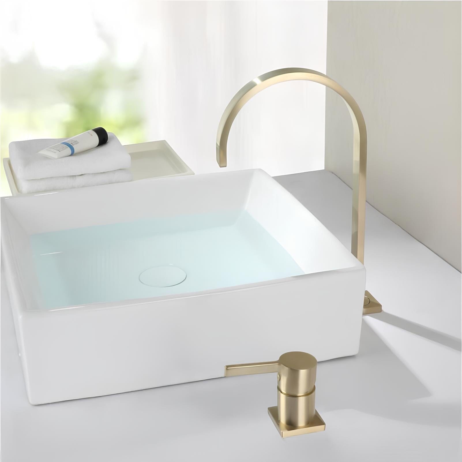 Torneira Banheiro Diamond Colors Torneira Online Gold Escovado