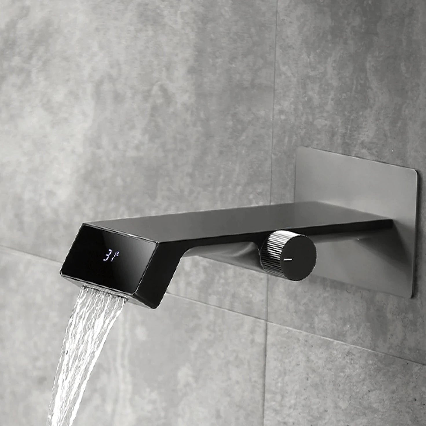 Torneira Banheiro Digital Moofer Clean Alto Padrão Torneira Banheiro Digital Moofer Clean Alto Padrão Artificio Lar Cinza Fosco