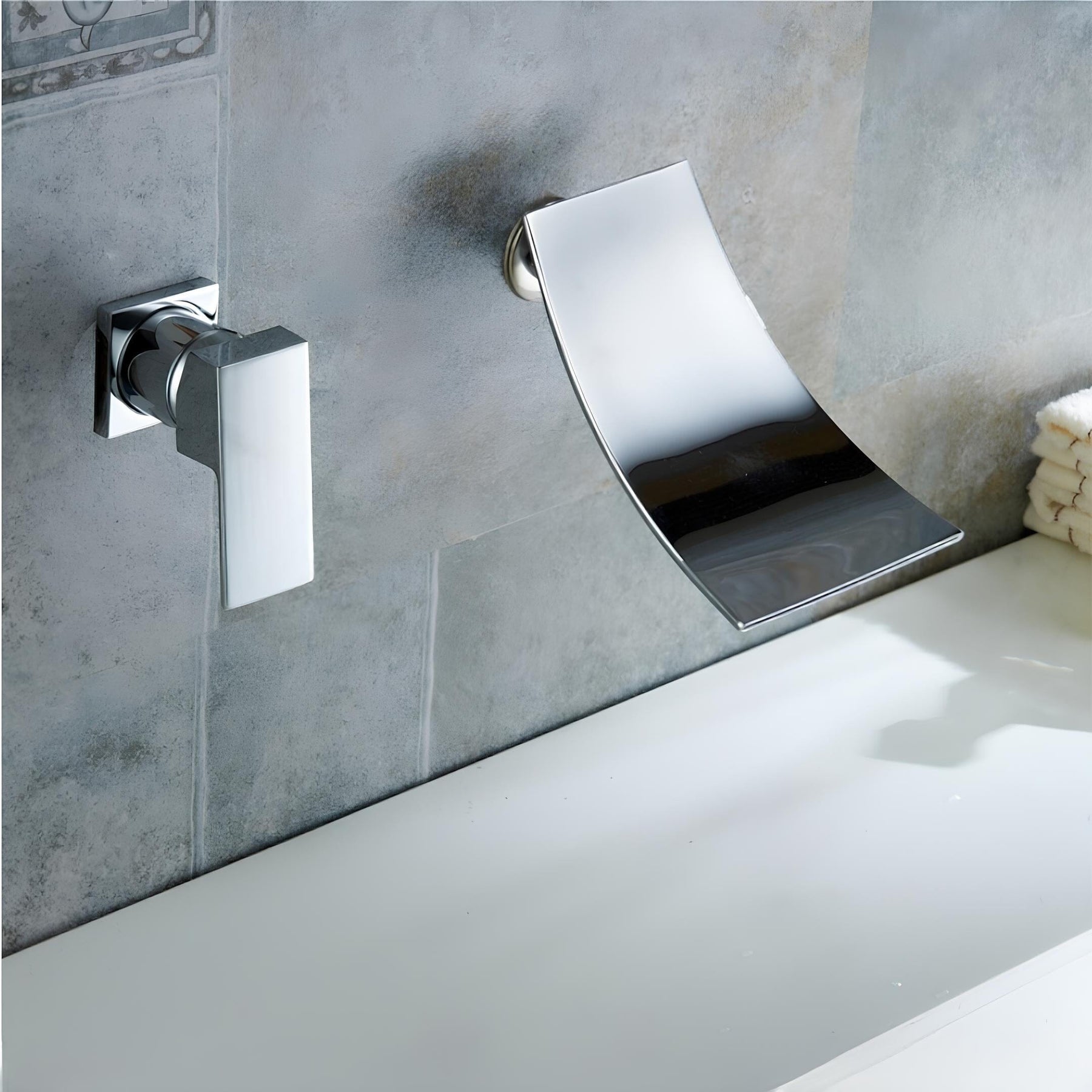 Torneira Banheiro Parede Pipe Colors Torneira Online Cromada