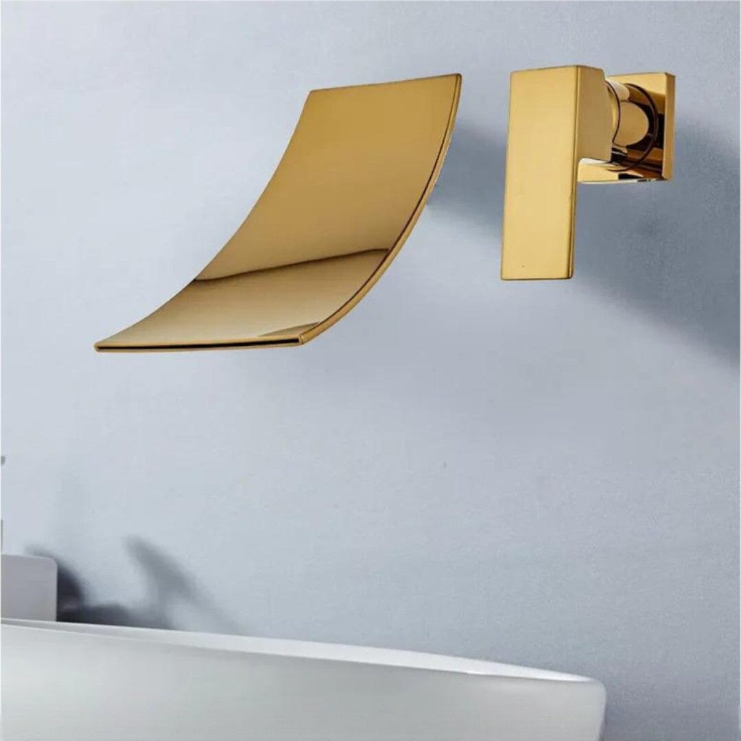 Torneira Banheiro Parede Pipe Colors Torneira Online Gold