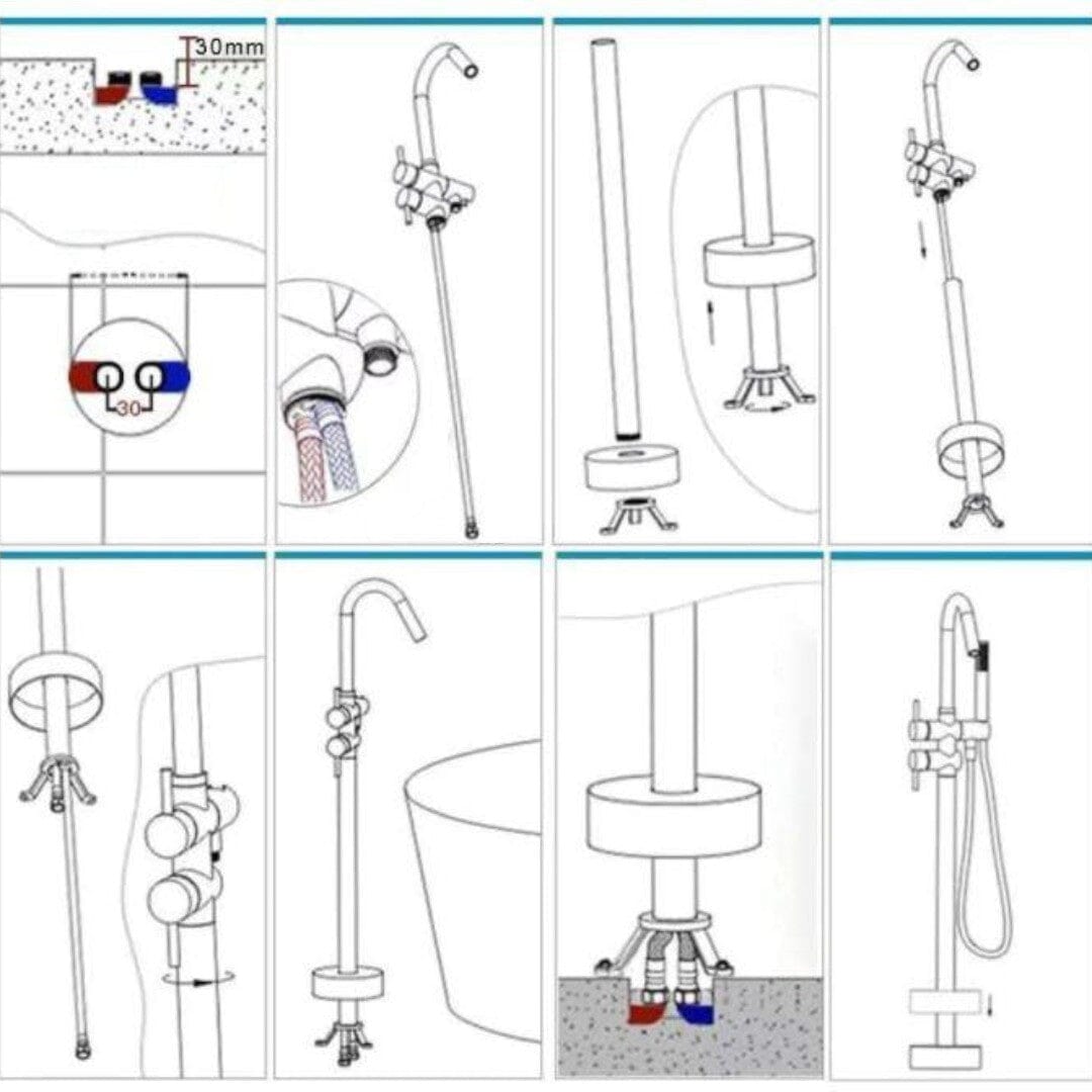 Torneira Banheiro Piso c/ Ducha Torneira Online