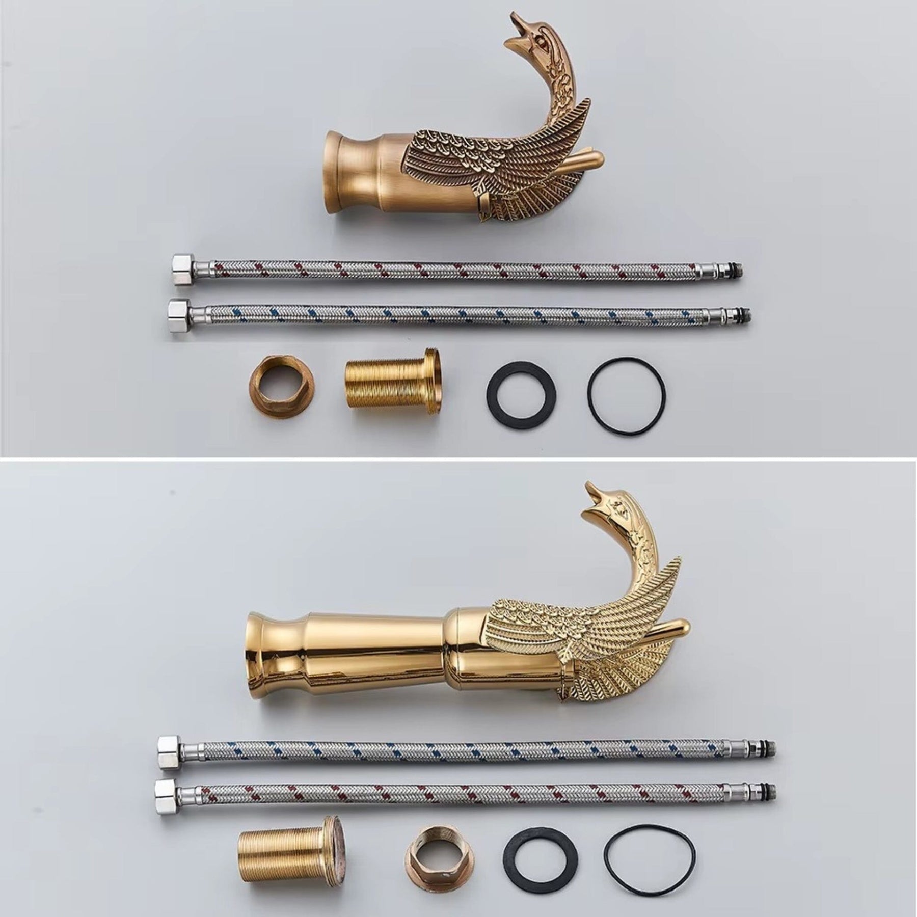 Torneira Cisne Dourada Monocomando Para Banheiro Lavabo torneira cisne monocomando banheiro Artificio Lar