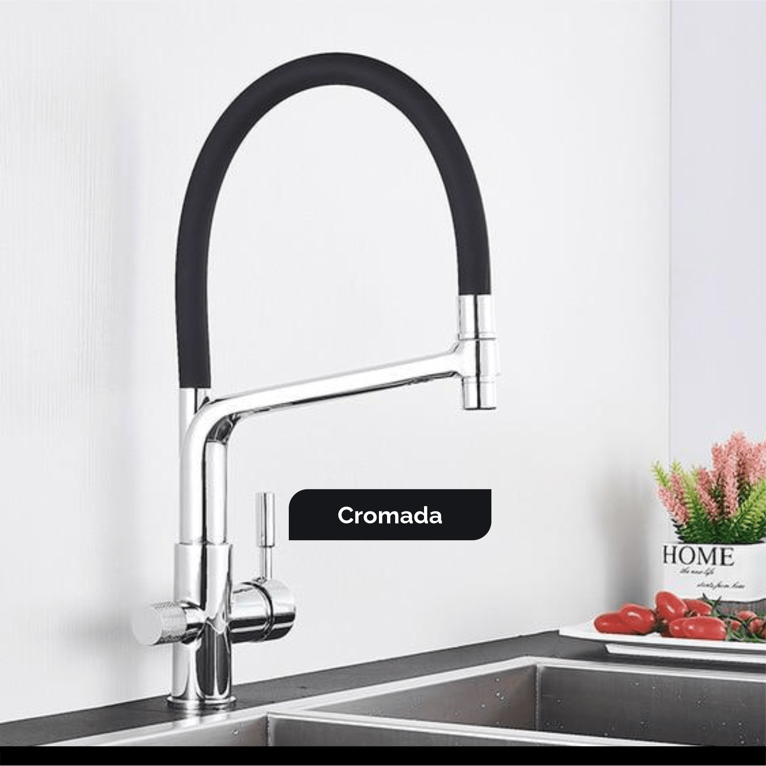 Torneira Cozinha com Filtro Essential Torneira Online Cromada