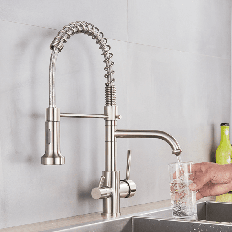 Torneira Cozinha Filtro Pipe Torneira Online Aço Escovada