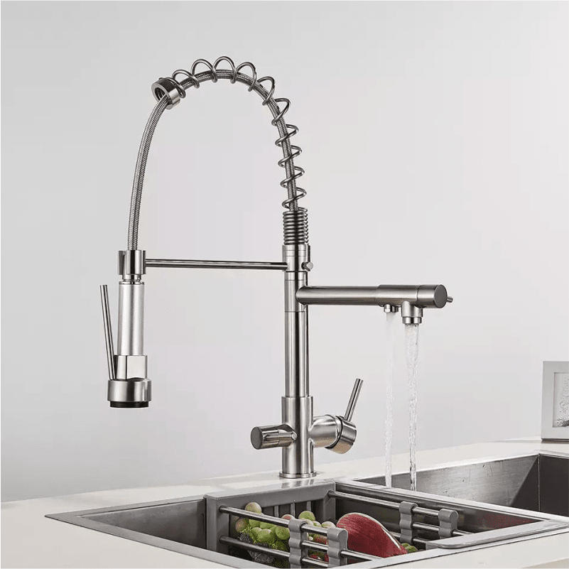 Torneira Cozinha Gourmet com Filtro Torneira Online Aço Escovado