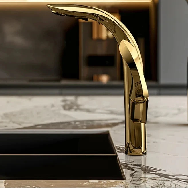 Torneira Cozinha Gourmet Dourado Elixir Alto Padrão Torneira Cozinha Gourmet Dourado Elixir Alto Padrão Artificio Lar