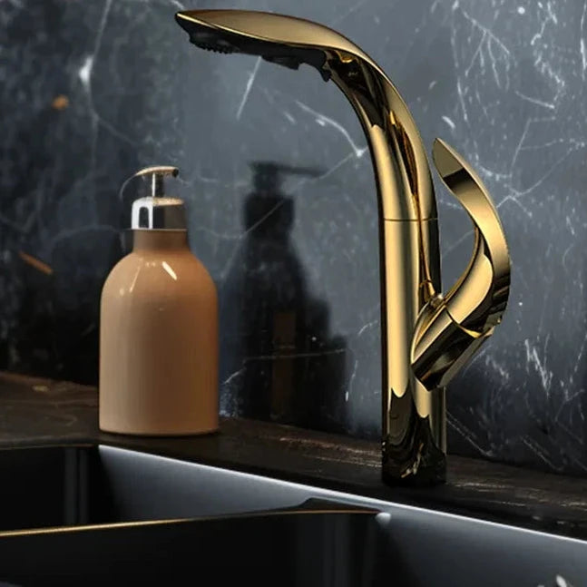 Torneira Cozinha Gourmet Dourado Elixir Alto Padrão Torneira Cozinha Gourmet Dourado Elixir Alto Padrão Artificio Lar Dourado