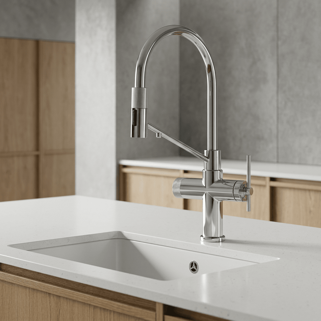 Torneira Cozinha Gourmet Espartacus Minimalista Torneira Cozinha Gourmet Espartacus Minimalista Artificio Lar Cromado