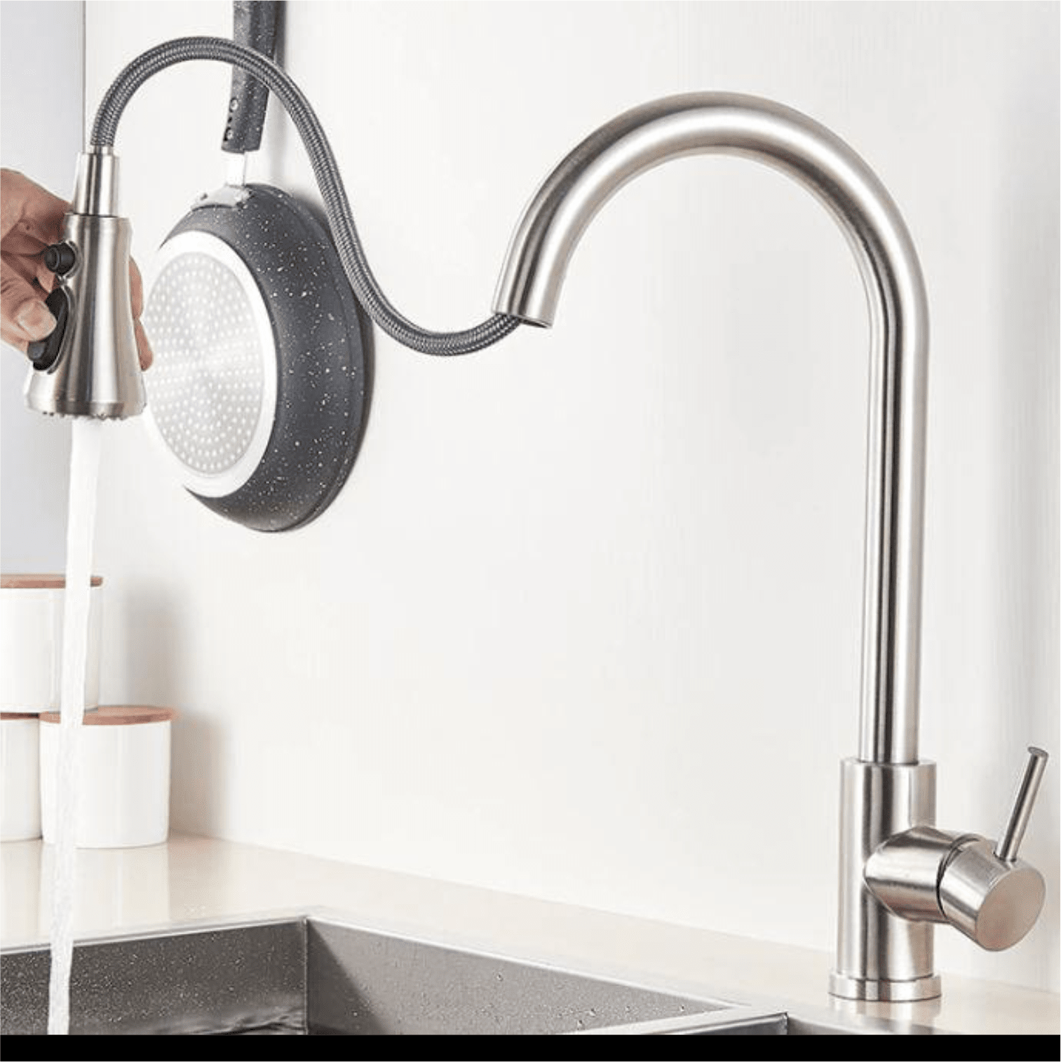 Torneira Cozinha Sprayer Torneira Online Aço Escovado