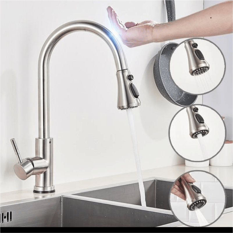 Torneira Cozinha Touch Sprayer Colors Torneira Online Aço Escovado