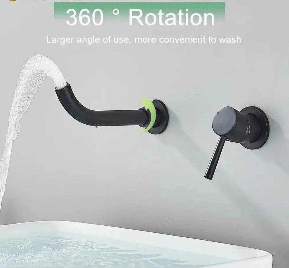 Torneira De Parede Banheiro Monocomando Giratória 360 Broklyn torneira banheiro Artificio Lar