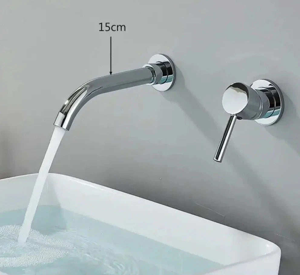 Torneira De Parede Banheiro Monocomando Giratória 360 Broklyn torneira banheiro Artificio Lar Cromado 15cm Á Pronta Entrega