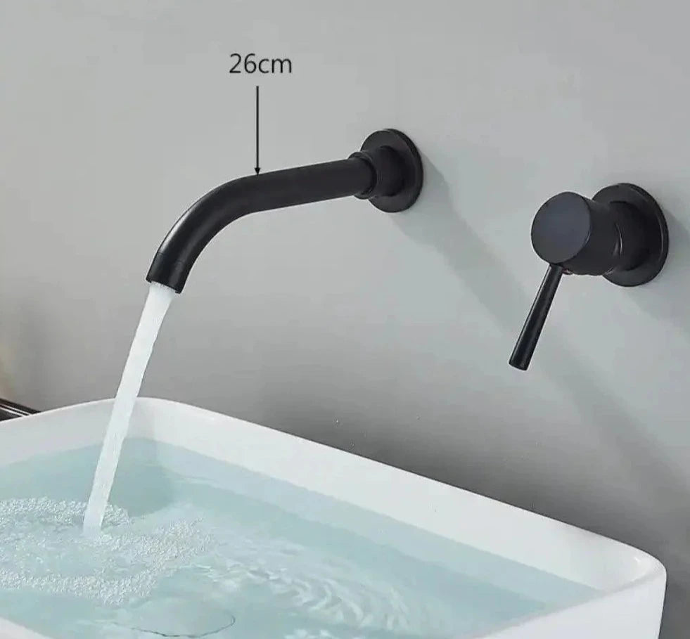 Torneira De Parede Banheiro Monocomando Giratória 360 Broklyn torneira banheiro Artificio Lar Preto Fosco 26cm Entrega De 15 Á 18 Dias