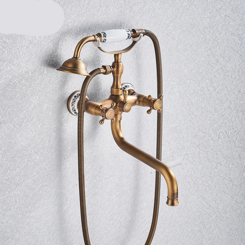 Torneira de Parede Para Banheira Antique Oldkuty Torneira de Parede Para Banheira Antique Oldkuty Artificio Lar Detalhes Brancos Entrega de 7 a 12 Dias