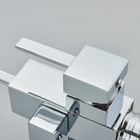 Torneira De Piso Para Banheira Misturador Curty Cromado Luxo Para Banheira De Imersão Misturador de piso banheira Artificio Lar