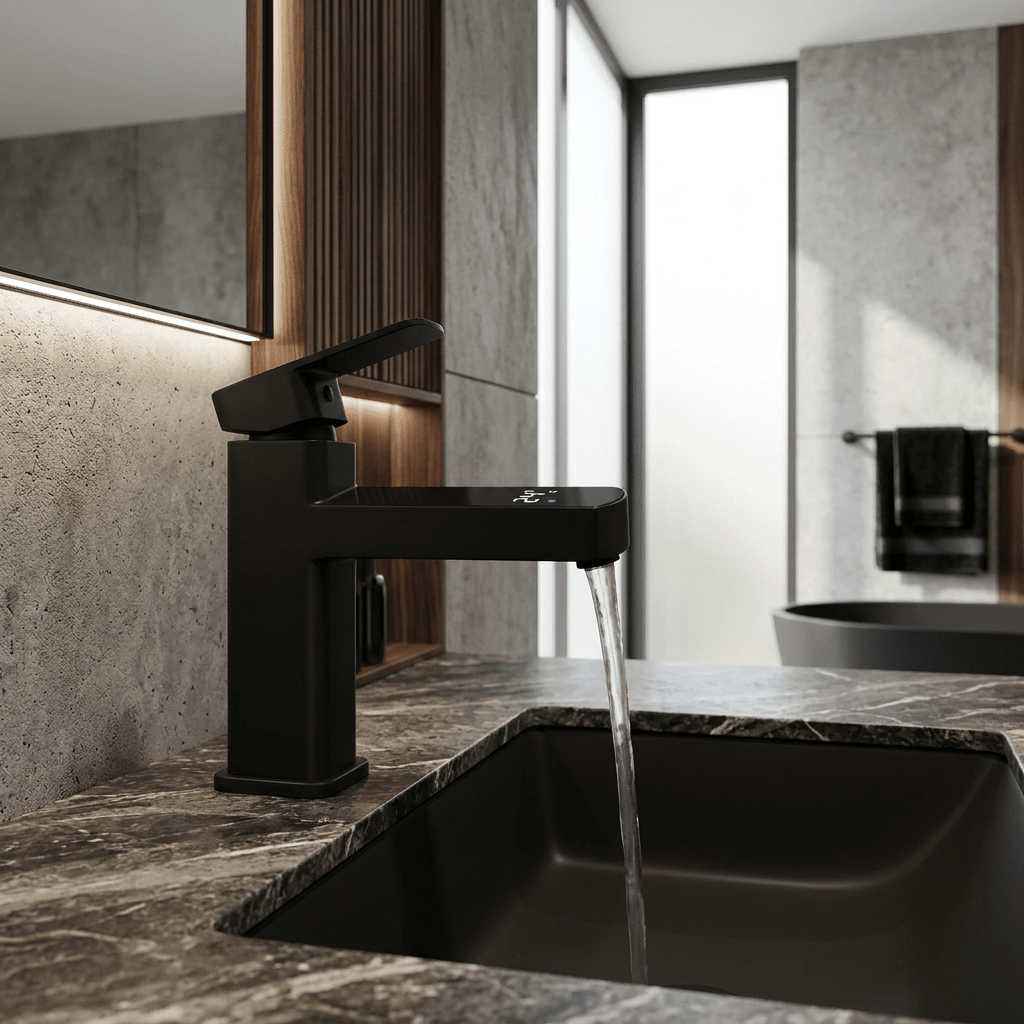 Torneira Digital Nirella Bathroom Cabinets Artificio Lar Padrão