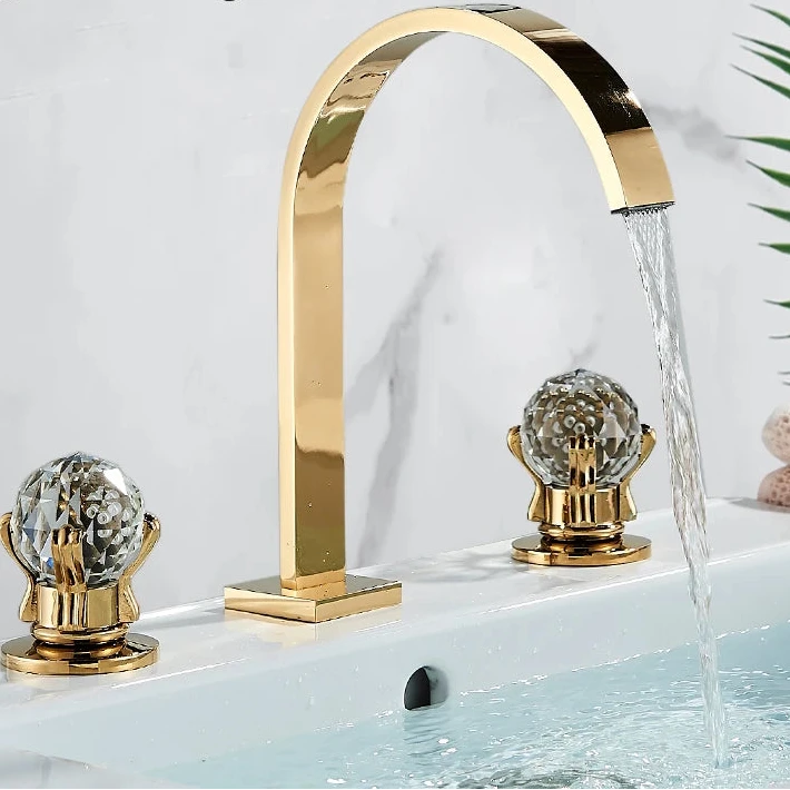 Torneira Duplo comando Banheiro Cristal Haalz - Sofisticação e Elegância Torneira Duplo comando Banheiro Cristal Haalz - Sofisticação e Elegância Artificio Lar