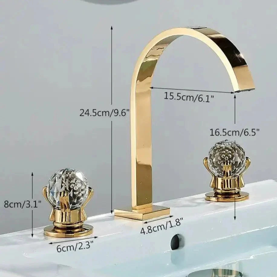 Torneira Duplo comando Banheiro Luxor Cristal Torneira Duplo comando Banheiro Luxor Cristal Artificio Lar