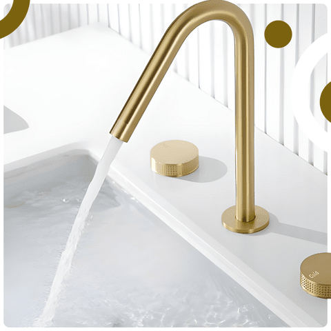 Torneira Duplo Comando Banheiro Misturador Luxo Bica Alta Crysty torneira banheiro Artificio Lar