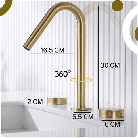 Torneira Duplo Comando Banheiro Misturador Luxo Bica Alta Crysty torneira banheiro Artificio Lar
