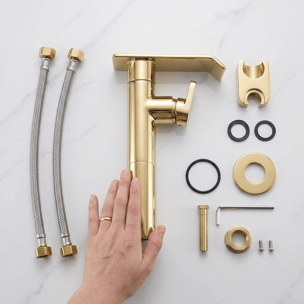 Torneira Elegance Gold 360 Torneira Elegance Gold 360 Artificio Lar