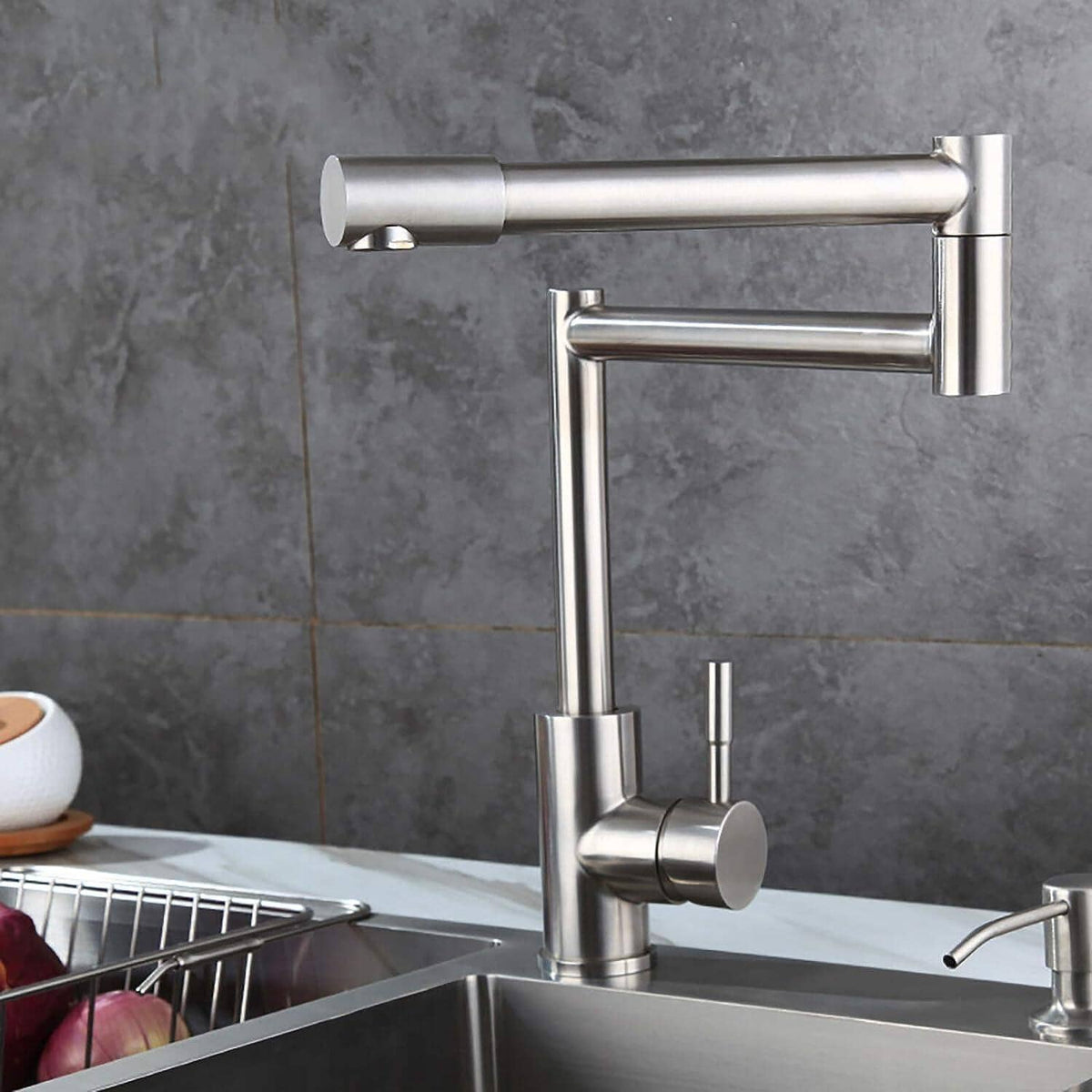 Torneira Gourmet Articulada 360 Bancada Inox ProFend torneira gourmet Cozinha Artificio Lar