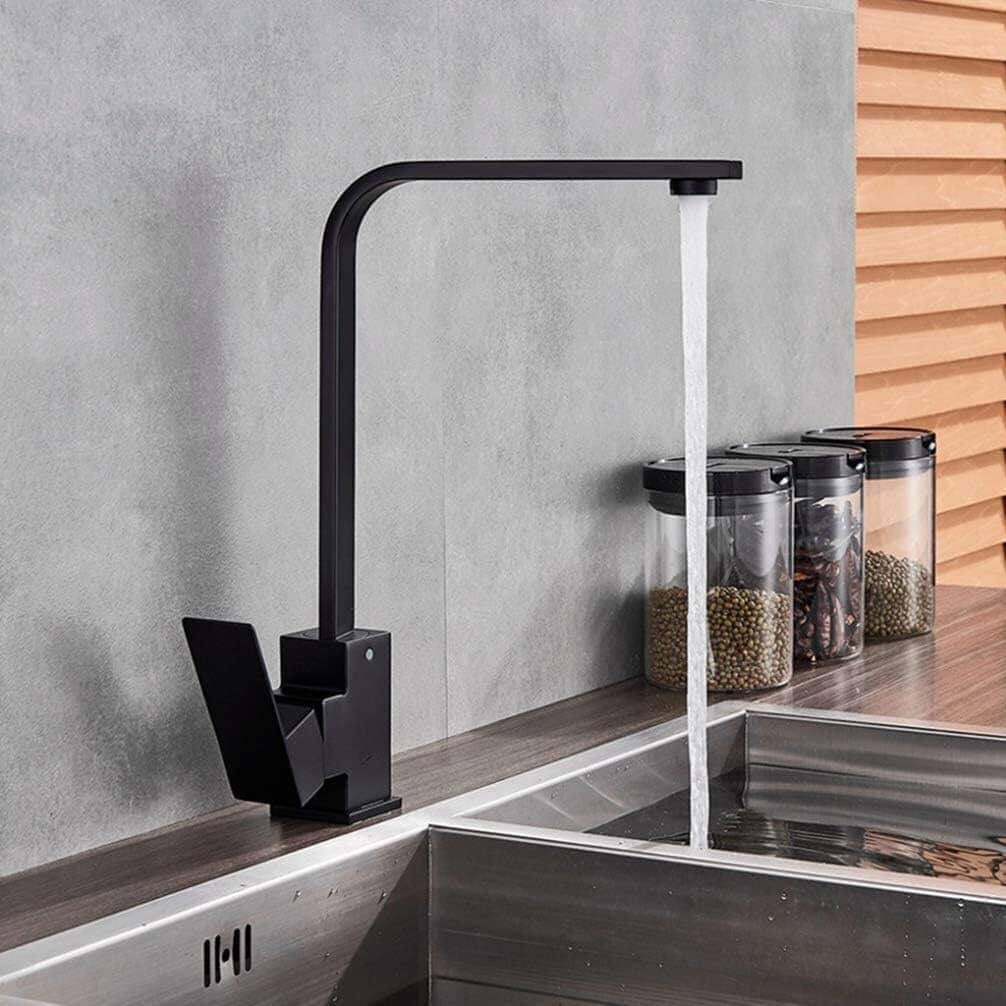 Torneira Gourmet Bica Alta Monocomando Guindaste Track 360° torneira gourmet Cozinha Artificio Lar Preto Fosco