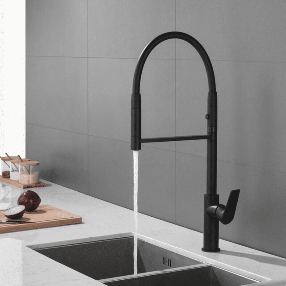 Torneira Gourmet Cozinha Monocomando Duo Premium Luxo Com Saida Para Filtro Proton torneira gourmet Cozinha Artificio Lar Preto Fosco De 7 a 18 Dias
