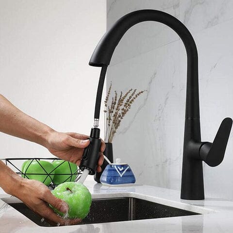 Torneira Gourmet Extensível Monocomando Fach torneira gourmet Cozinha Artificio Lar Preto Fosco A Pronta Entrega