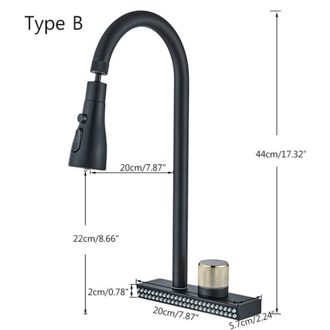 Torneira Gourmet Extensível Spray Cachoeira 360 Rumble torneira gourmet Cozinha Artificio Lar