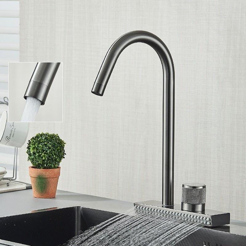 Torneira Gourmet Extensível Spray Cachoeira 360 Rumble torneira gourmet Cozinha Artificio Lar B Cinza Grafite (Não Extensível) A Pronta Entrega