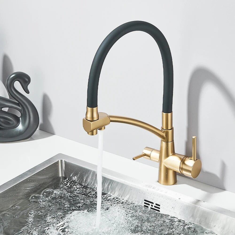 Torneira Gourmet Monocomando Com Saida Para Filtro Grutta torneira gourmet Cozinha Artificio Lar Ouro Escovado Á Pronta Entrega