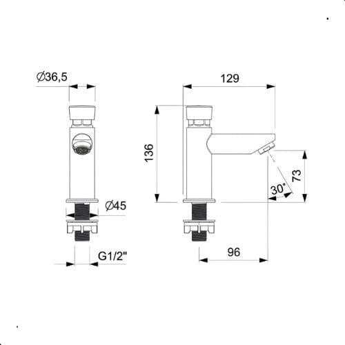 Torneira Lavatório Automática Temporizada Lavatório Luxo ABS Cromado Torneira Lavatório Automática Temporizada Lavatório Luxo ABS Cromado Artificio Lar