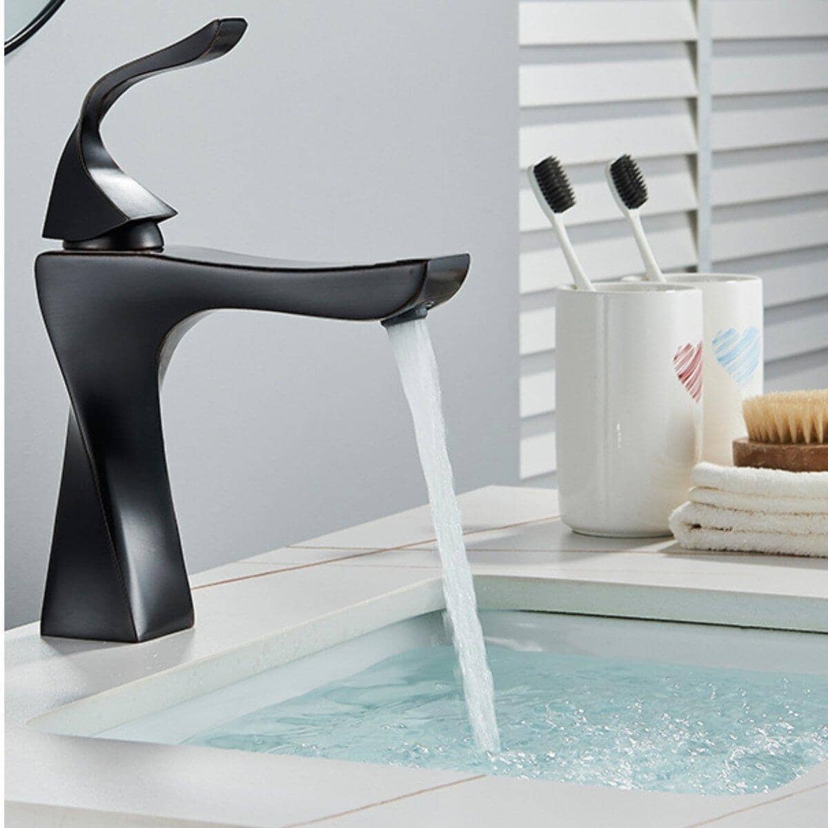 Torneira Lavatório Preto Fosco Monocomando Luxo Cortex torneira banheiro Artificio Lar Preto Fosco Baixa A Pronta Entrega