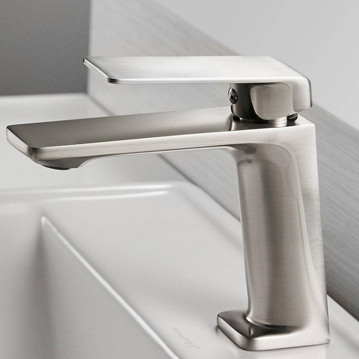 Torneira Lavatório Preto Fosco Monocomando Misturador Broklyn torneira banheiro Artificio Lar Níquel Escovado B A Pronta Entrega