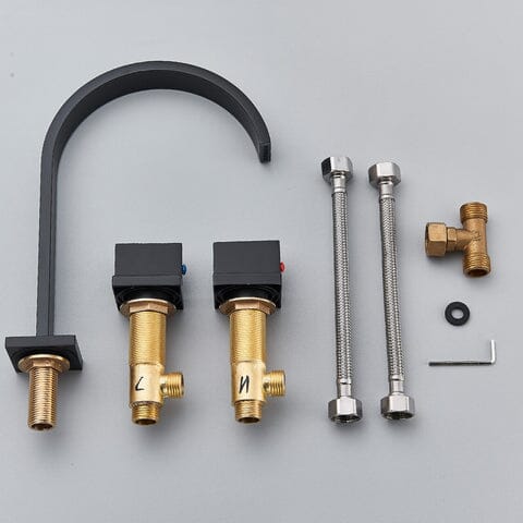 Torneira Moderna Duplo Comando Folt Lavatório 3 peças Misturador torneira banheiro Artificio Lar