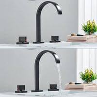 Torneira Moderna Duplo Comando Folt Lavatório 3 peças Misturador torneira banheiro Artificio Lar