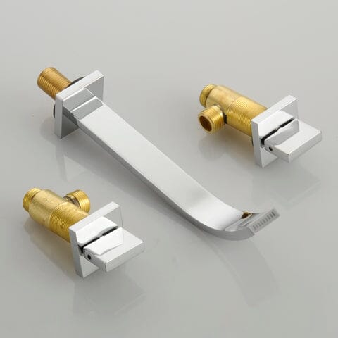 Torneira Moderna Duplo Comando Misturador Parede Banheiro Doults torneira banheiro Artificio Lar