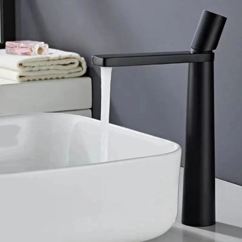 Torneira Moderna Monocomando Kappar Vita torneira banheiro Artificio Lar Preto Fosco Alto Entrega de 7 a 18 Dias