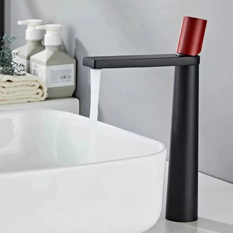 Torneira Moderna Monocomando Kappar Vita torneira banheiro Artificio Lar Preto Vermelho Curto Entrega de 7 a 18 Dias