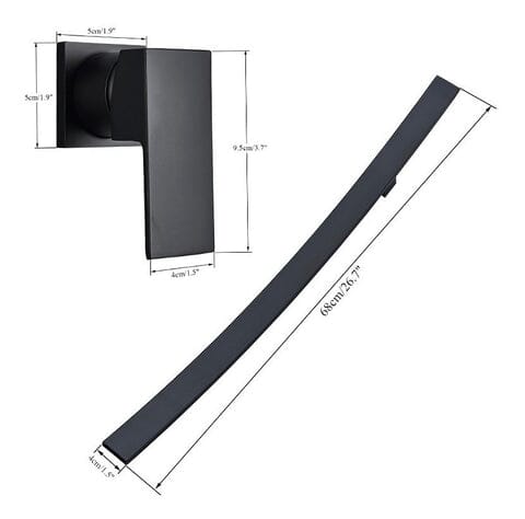 Torneira Monocomando Banheiro Parede Glass Elite torneira banheiro Artificio Lar