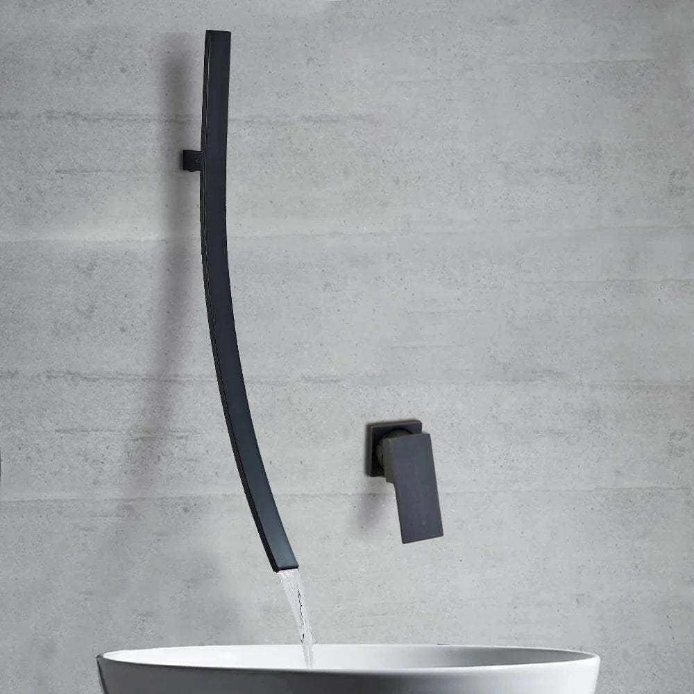 Torneira Monocomando Banheiro Parede Glass Elite torneira banheiro Artificio Lar Preto A Pronta Entrega