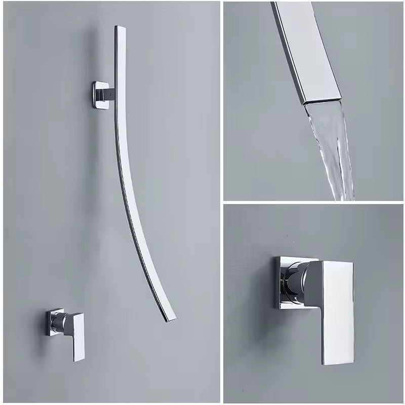 Torneira Monocomando Banheiro Parede Glass Elite Torneira Monocomando Banheiro Parede Glass Elite Artificio Lar Cromada A Pronta Entrega